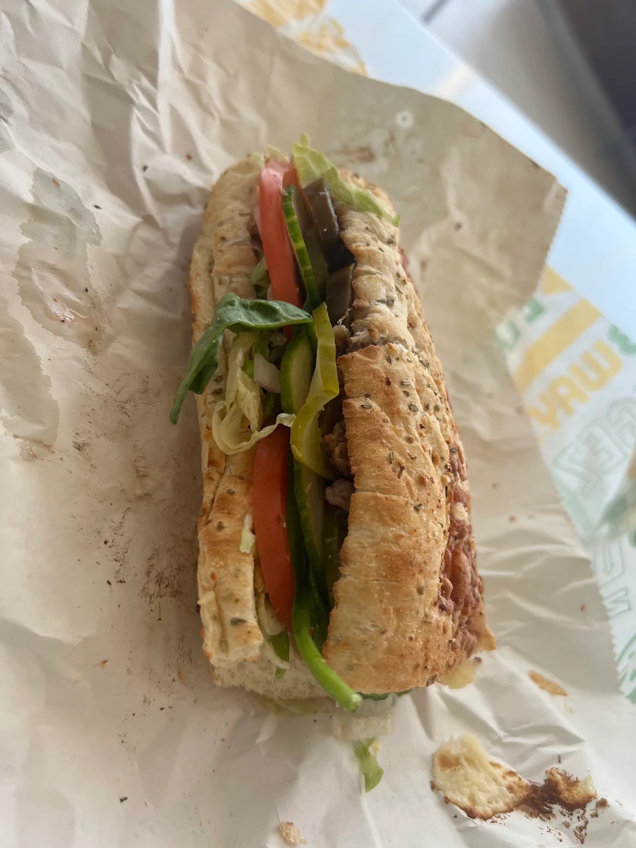 Sandwich on Italian Herbs and Cheese