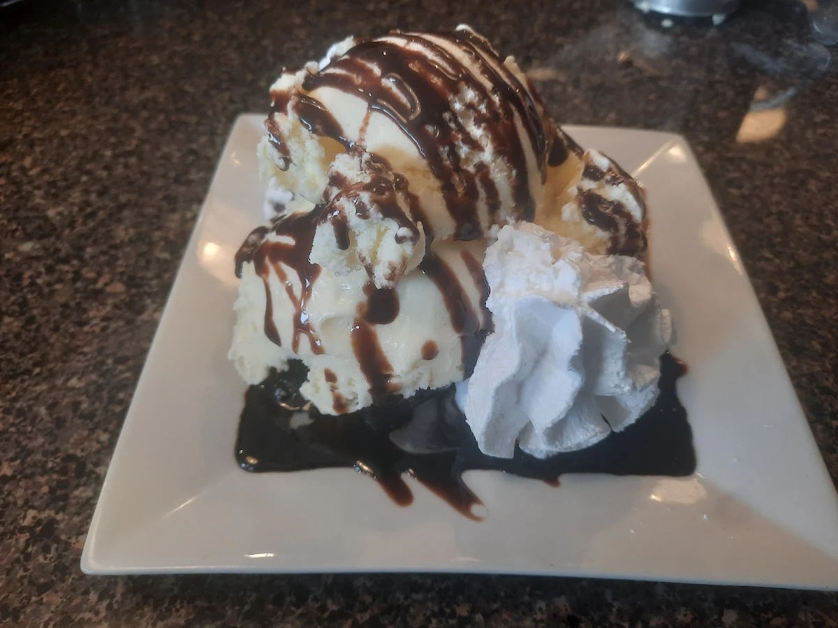 Hot Fudge Brownie with Ice Cream