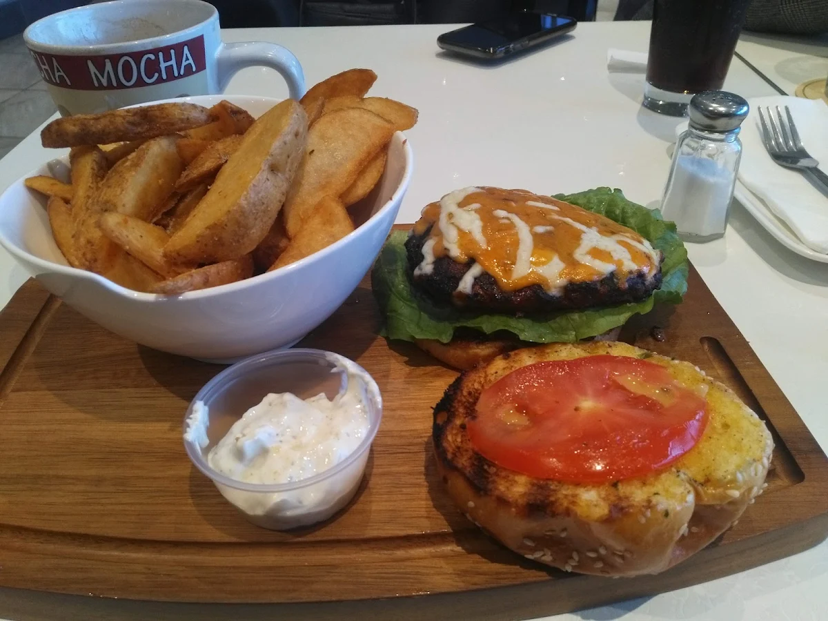 Prime Rib Burger and Wedges