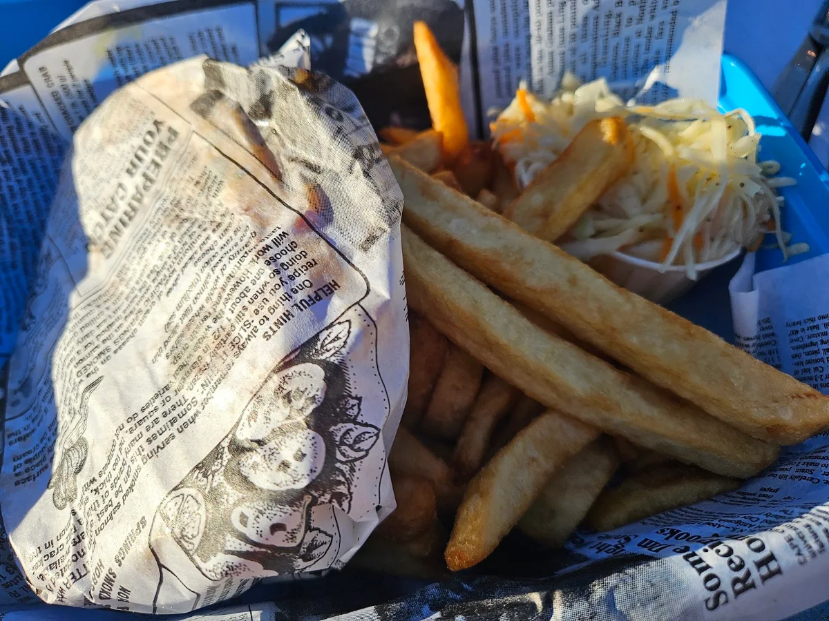 Crab Grilled Cheese and Fries