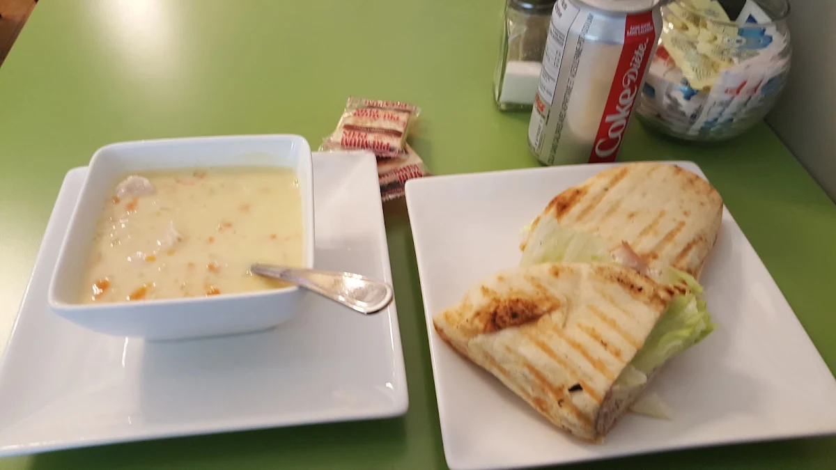 Roast Pork on Naan with Chicken Rice Soup