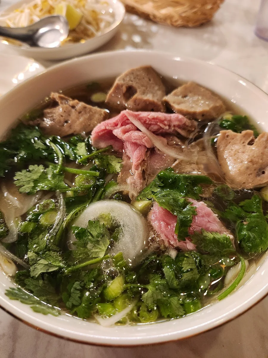 Rare Beef with Beef Ball Pho