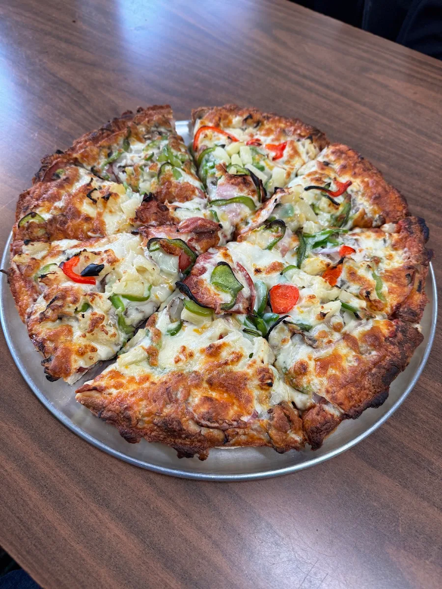 Chicken Pizza Mushrooms Green Pepper