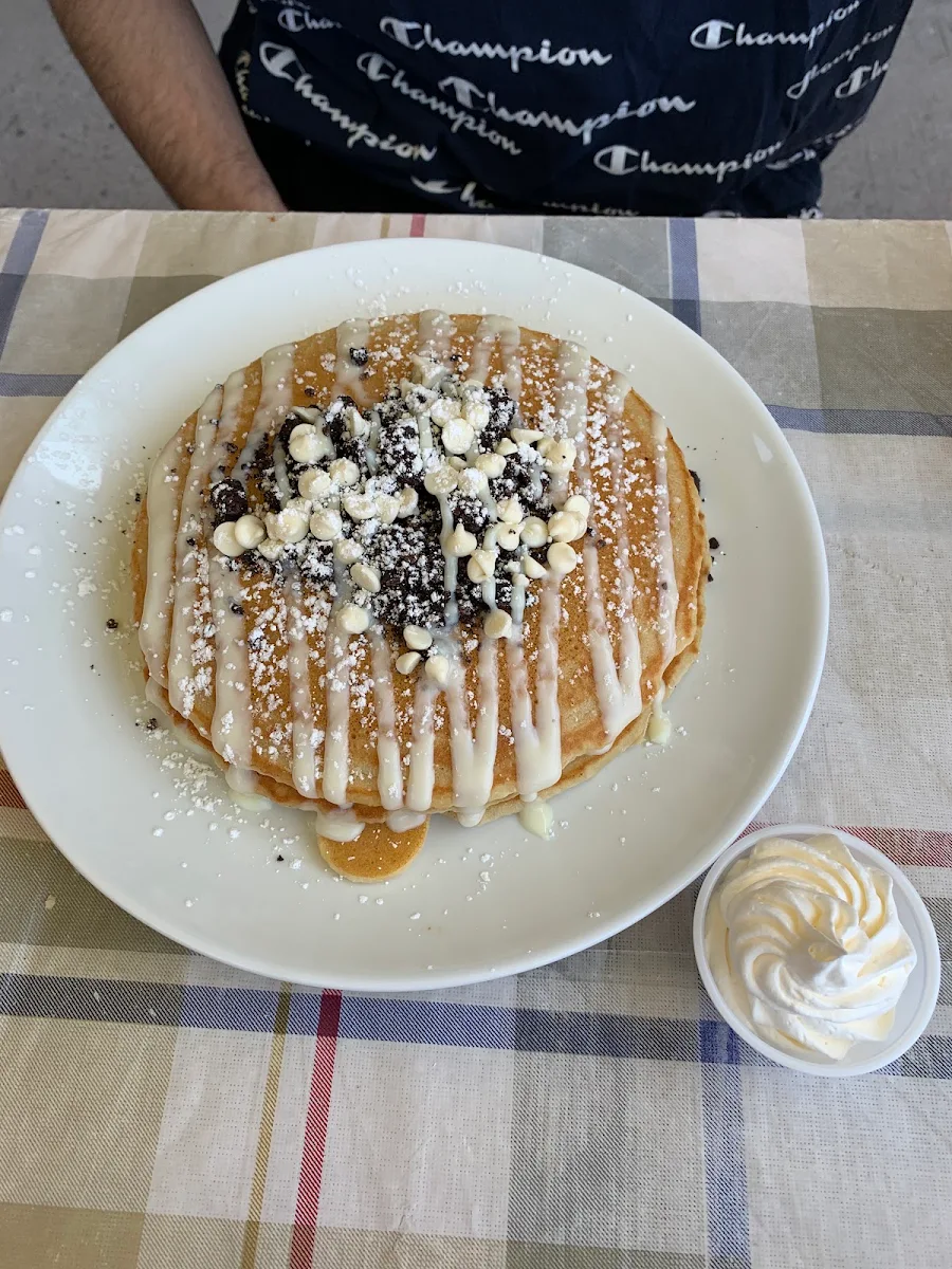White Chocolate Oreo Pancakes