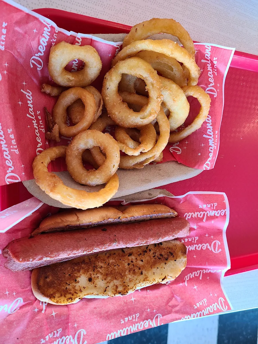 Hot Dog and Onion Rings