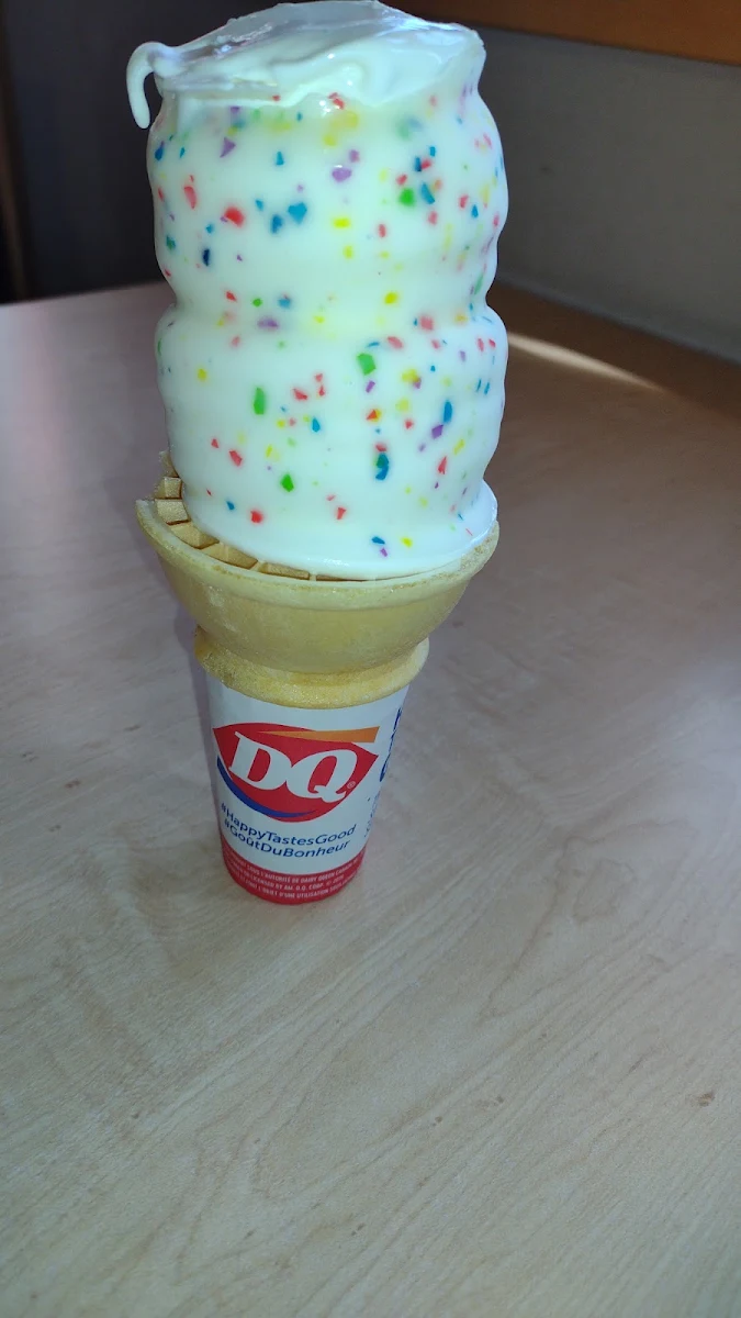 Confetti Cake Dipped Cone