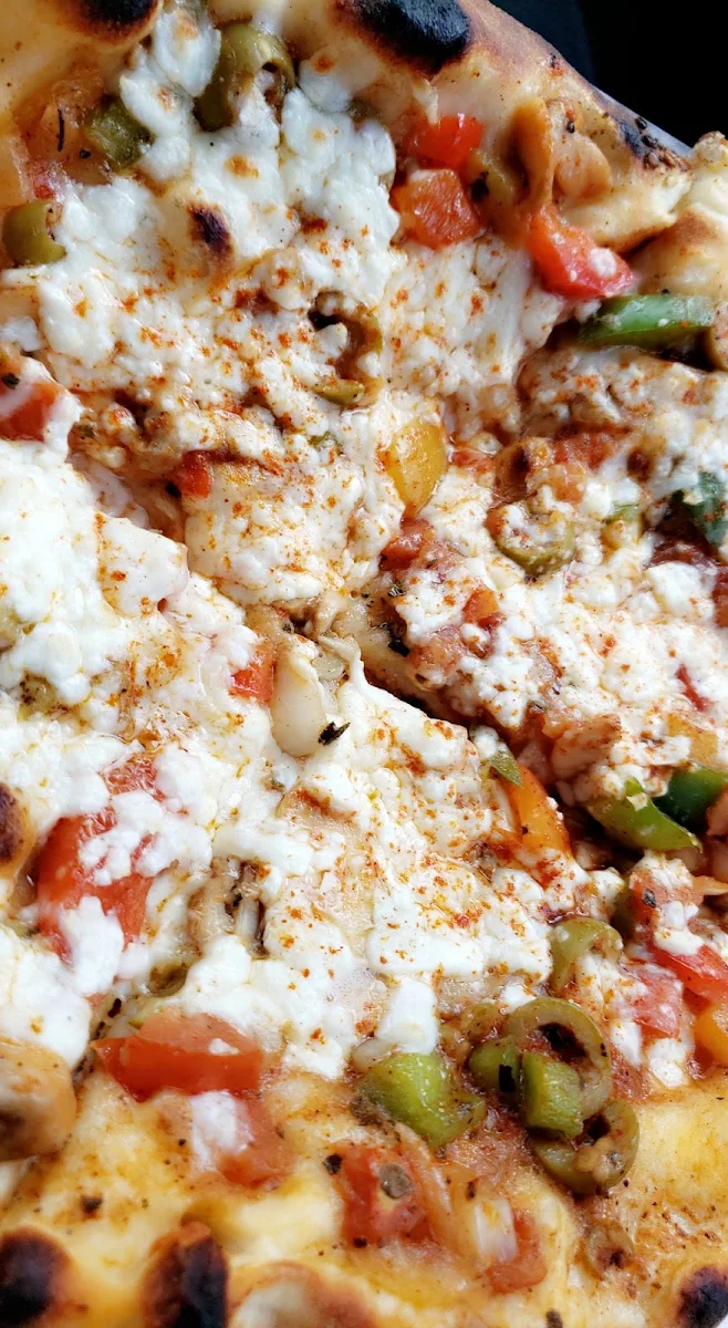Pizza Pie Made with Feta Cheese