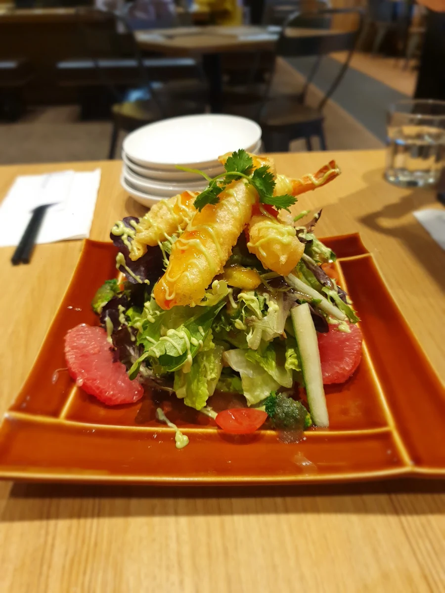 Crispy Tempura Shrimp Salad