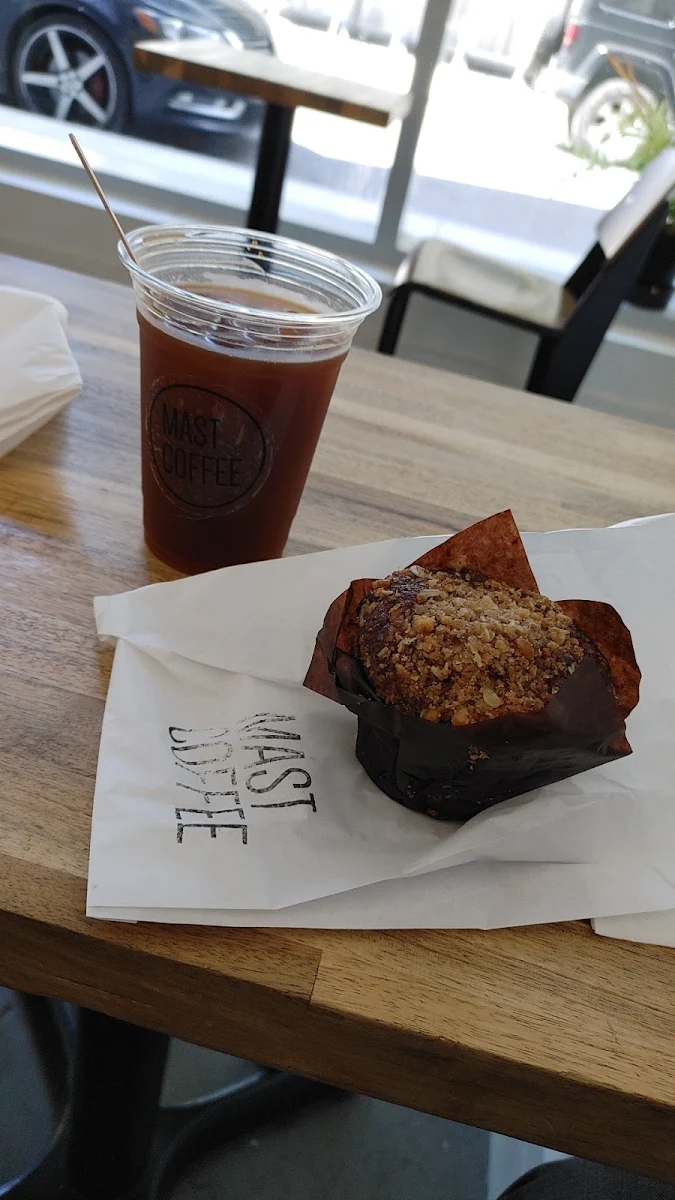 Iced Americano Vegan Banana Muffin