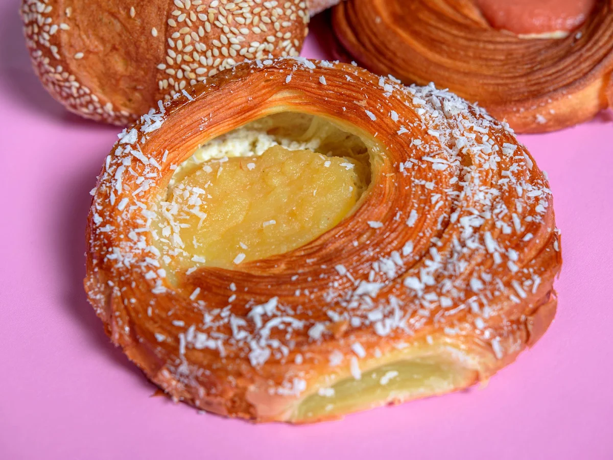 Pineapple Coconut and Cheese Danish