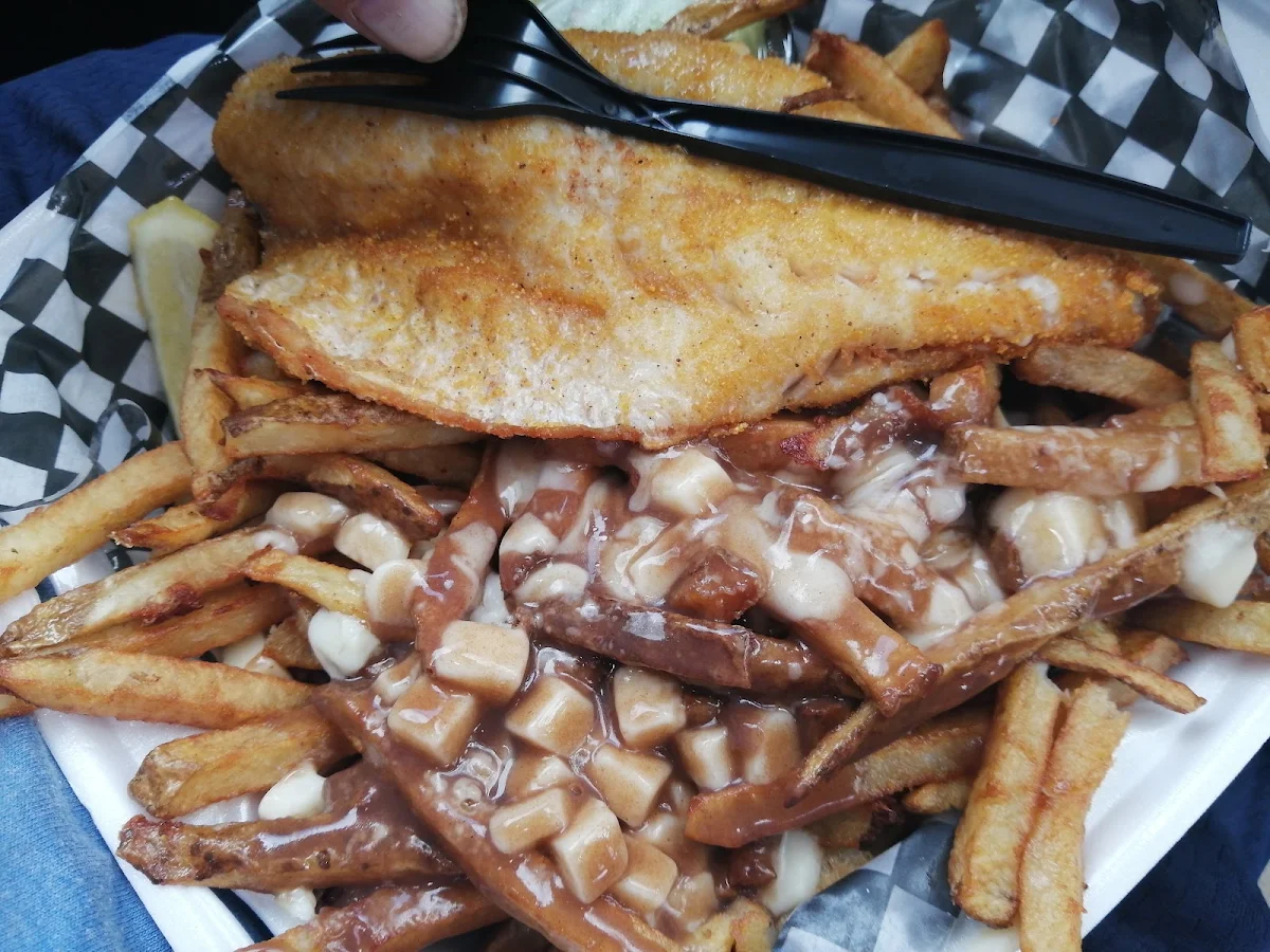 Perch Dinner with Poutine