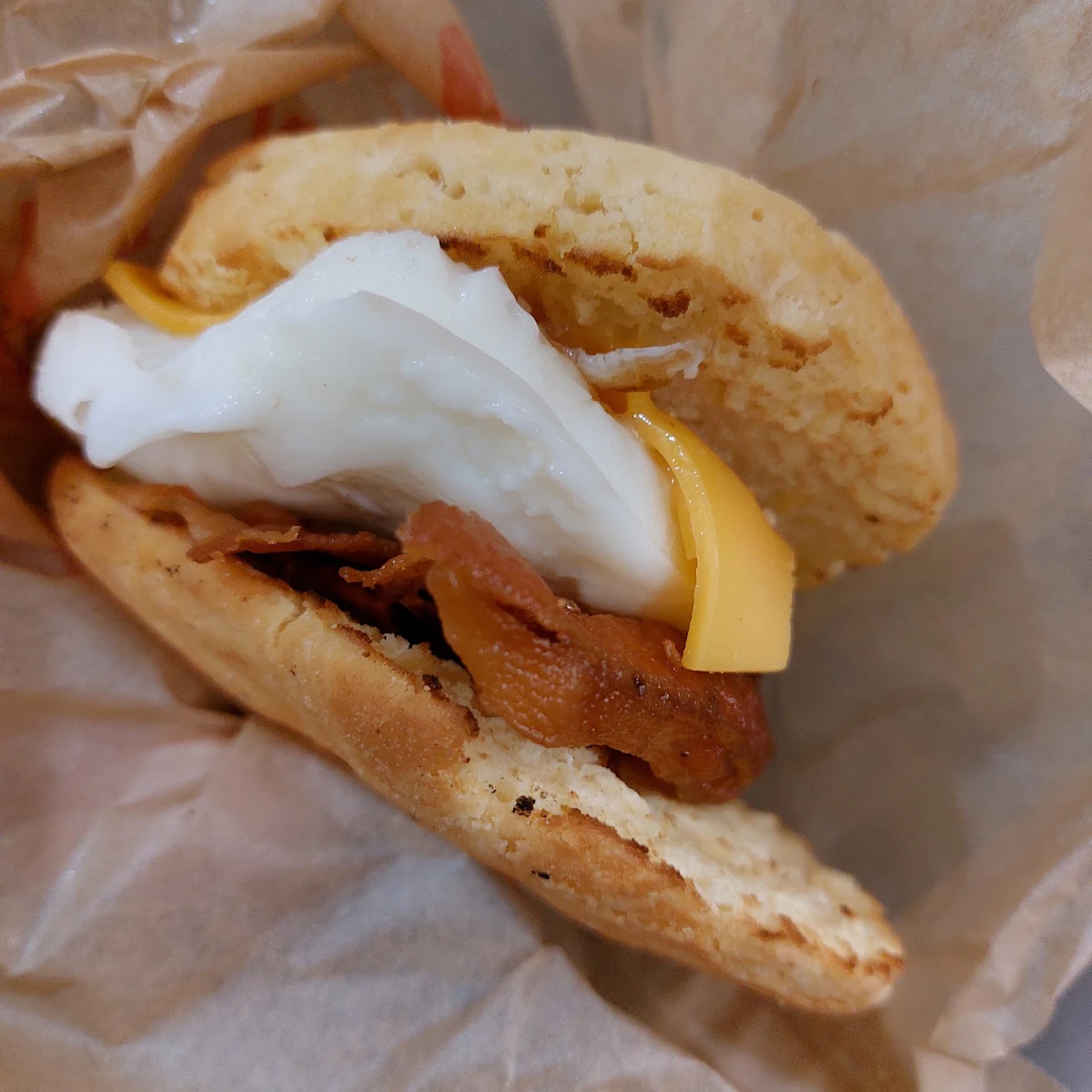 Bacon Egg and Cheese Breakfast Buscuit