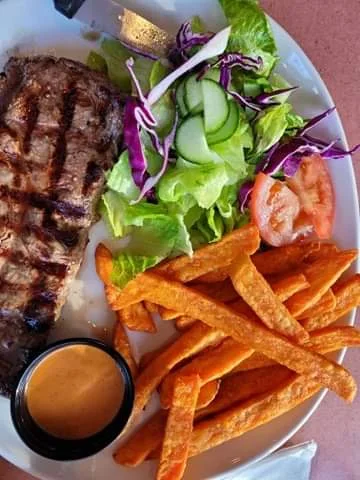 Steaks with Sweet Potato Fries