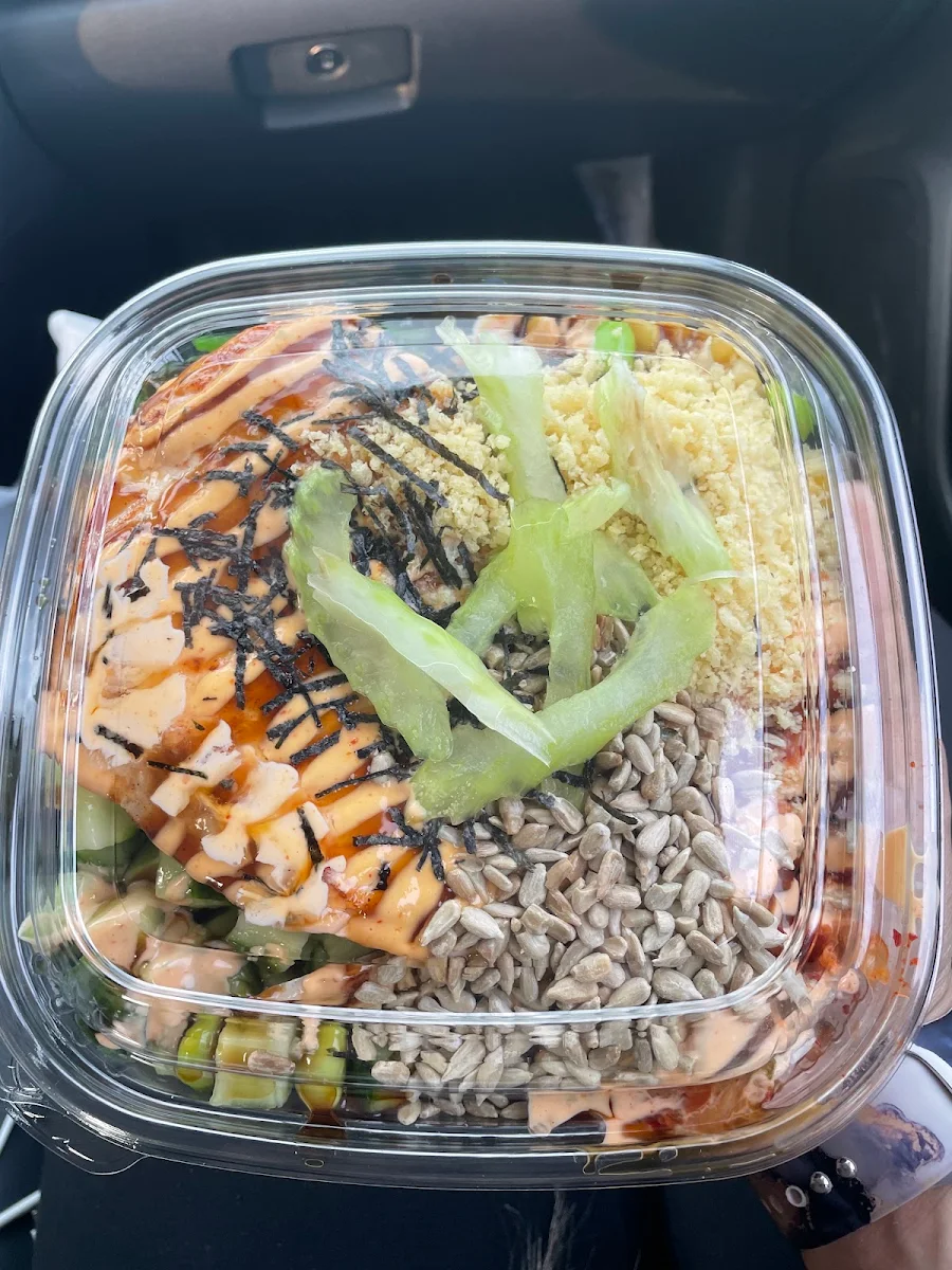 Grilled Salmon Poke Bowl