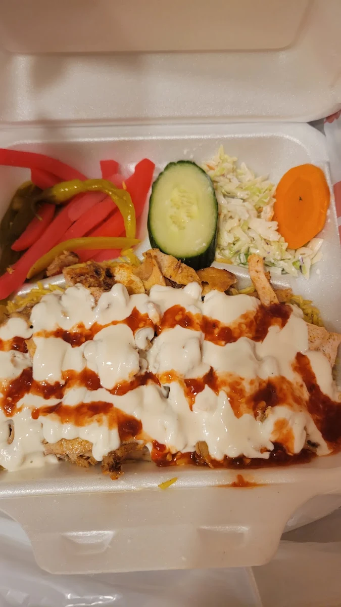 Chicken Tandoori Shawarma on Rice