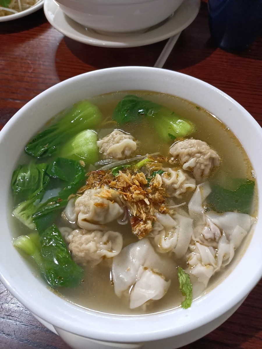 Wonton Noodle Soup with Chinese Vegetables