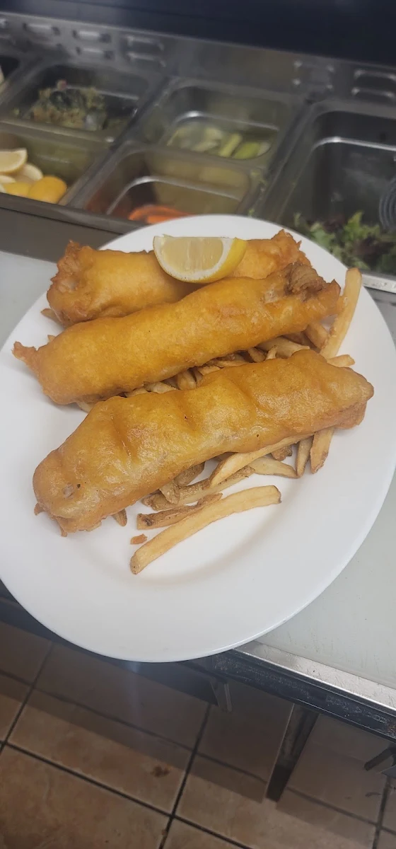 Hand-Battered Fish and Chips 2 pcs