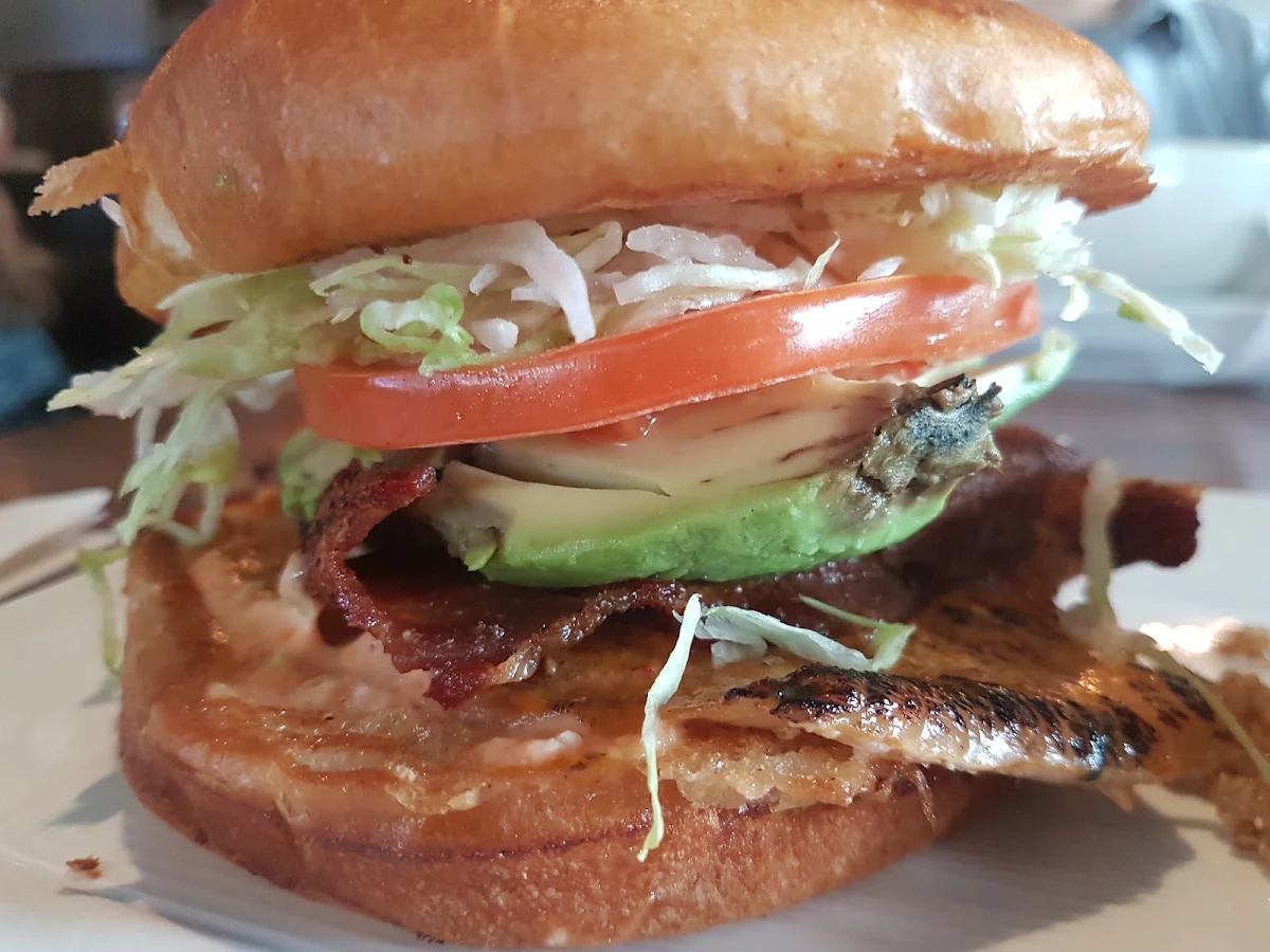 Salmon Burger, State & Main