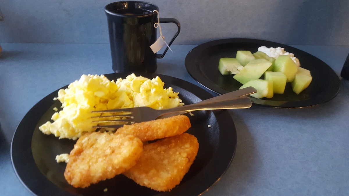 Hash Browns Eggs Melon