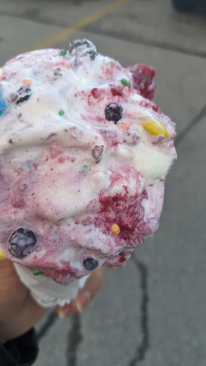 Raspberry and Birthday Cake Icecream