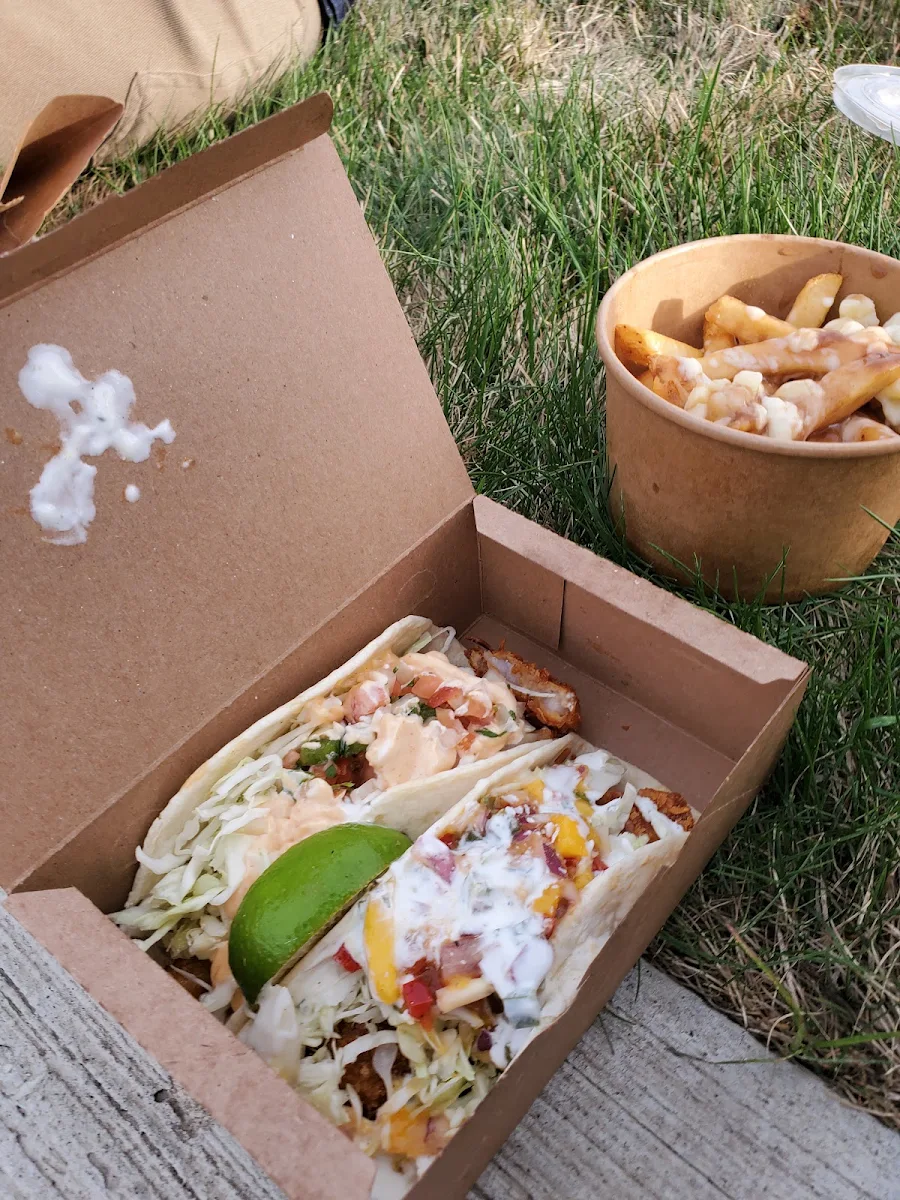 Shrimp Mango Taco and Baja Fish Tacos