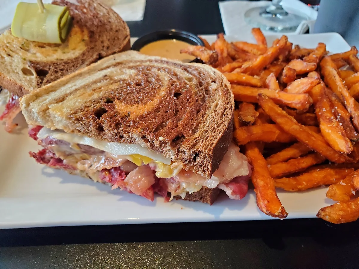 Ruben Sandwich with Sweet Potato Fries