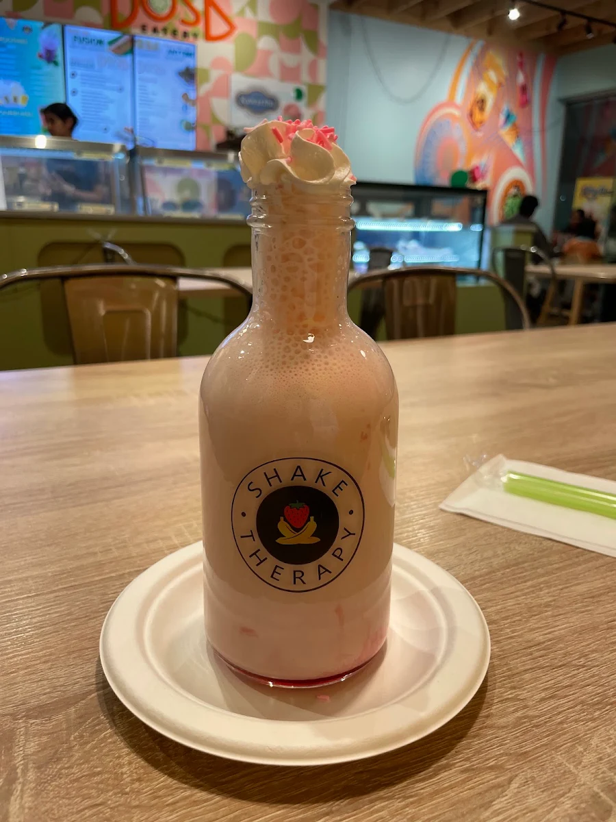 Strawberry Blonde Milkshake Banana and Strawberry