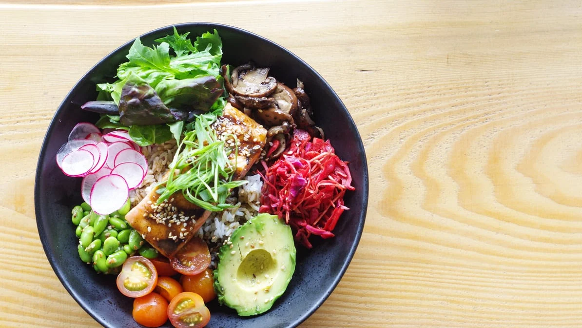 Glazed Wild Salmon Teriyaki Rice Bowl