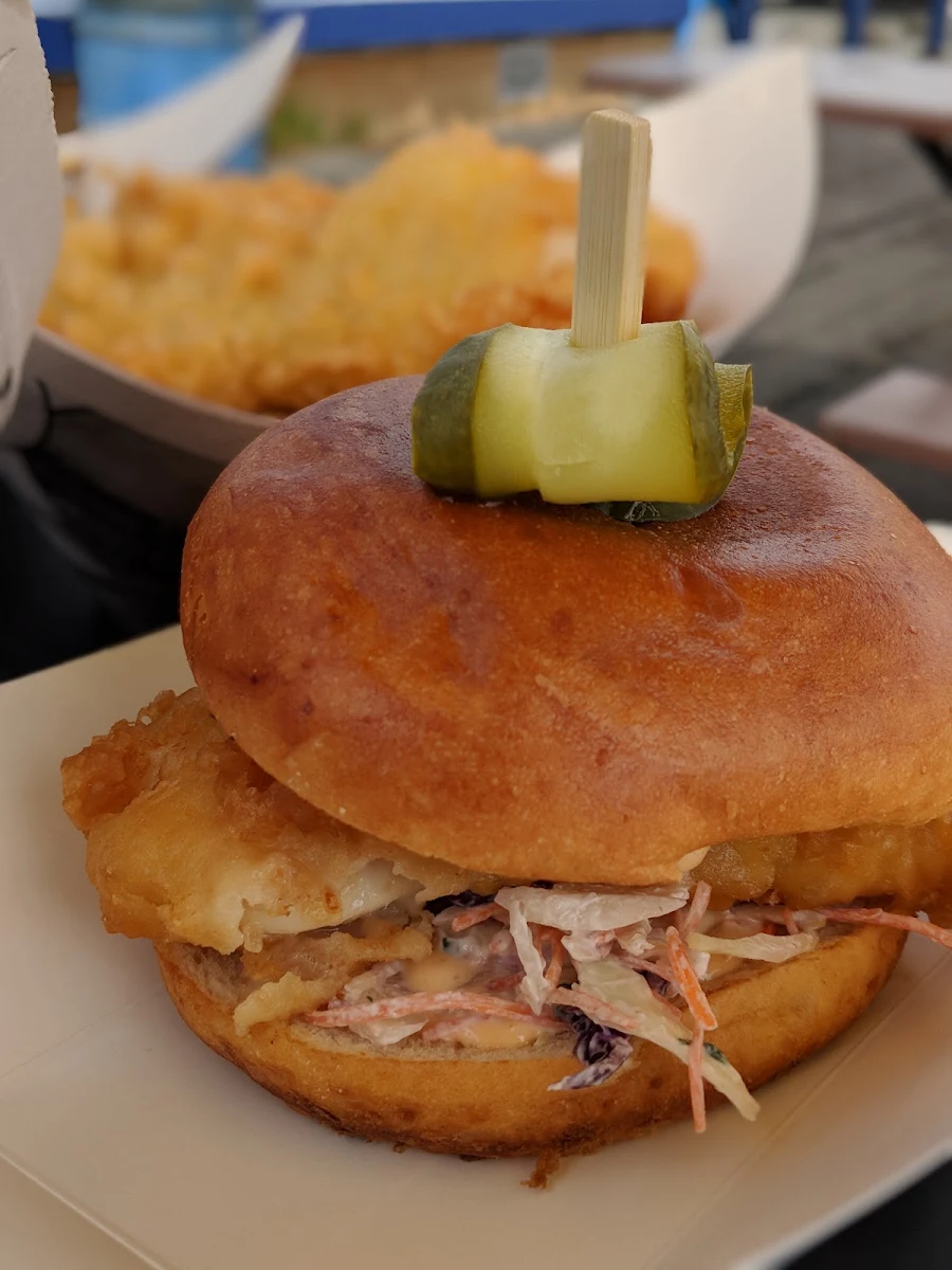 Cod Burger, Pajo's Fish & Chips at Steveston Wharf