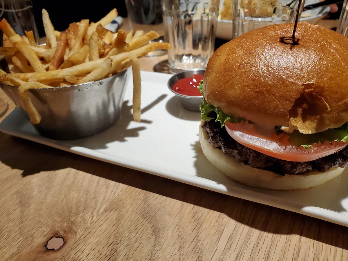 Bacon Cheese Burger and Fries