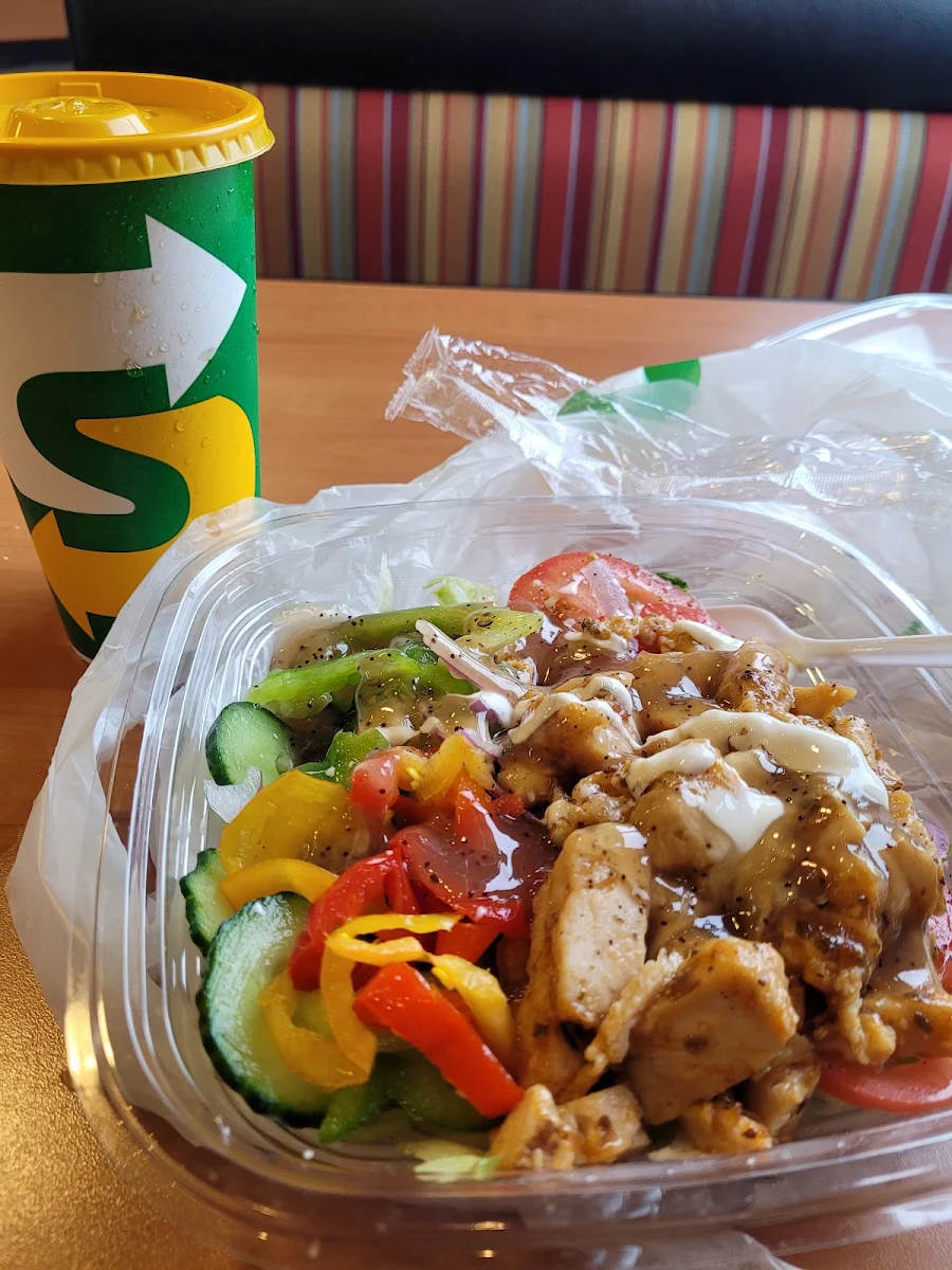 Chicken Caesar Salad with Teriyaki Sauce