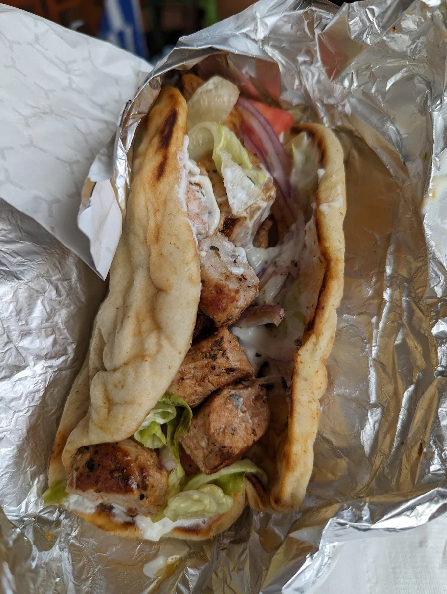 Pork Souvlaki on a Pita