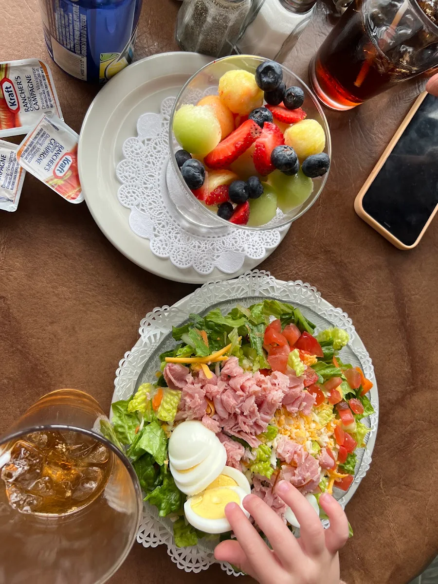 Chefs Salad and a Fruit Bowl