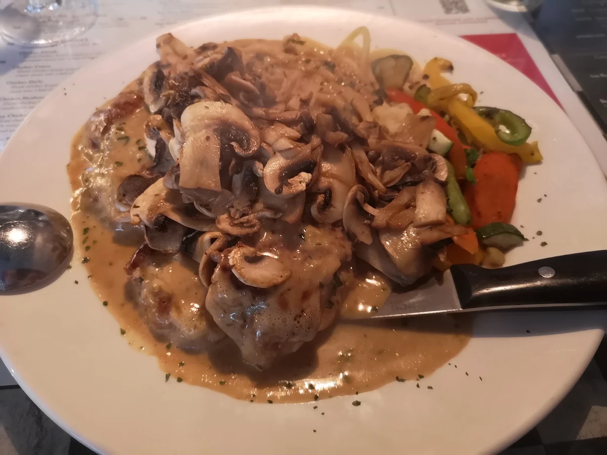 Pork Tenderloin Creamy Garlic Pasta with Mushrooms