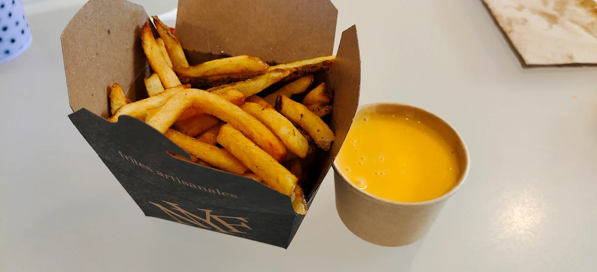 Small Fries with Cheese Sauce Dipping Sauce
