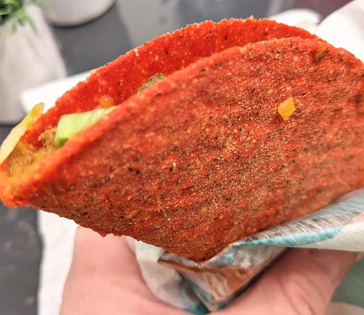 Flaming Hot Cool Ranch Doritos Locos Taco Supreme