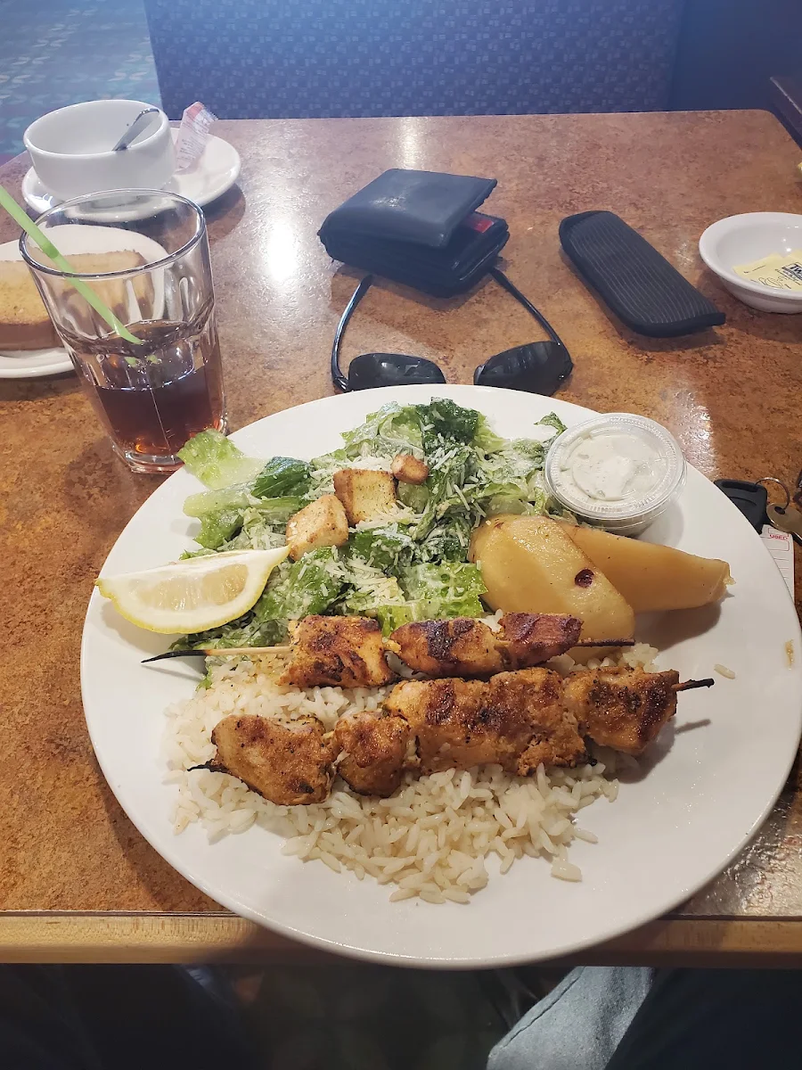 Chicken Souvlaki with Caesar Salad