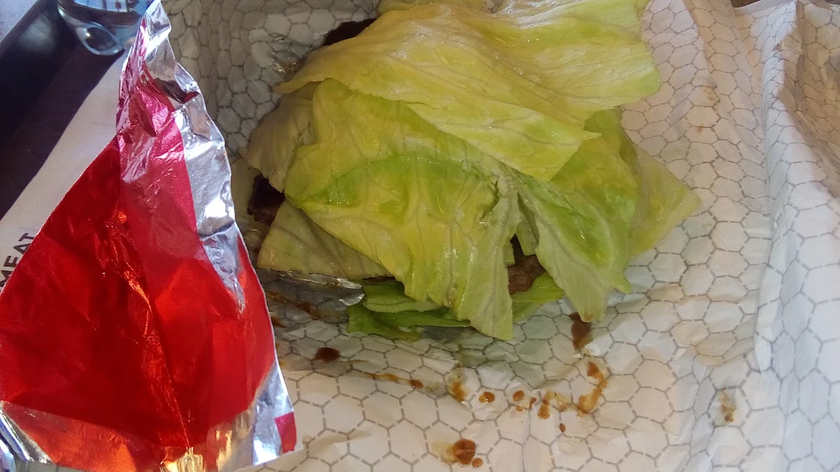 Double Hamburger with Lettuce Wrap