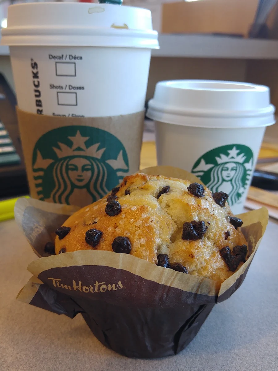 Coffee and Chocolate Chip Muffin