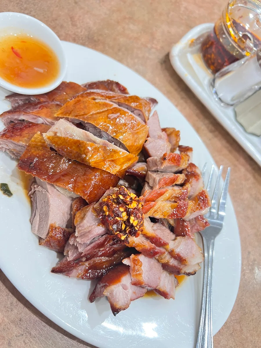 Roast Pork and BBQ Duck on Rice