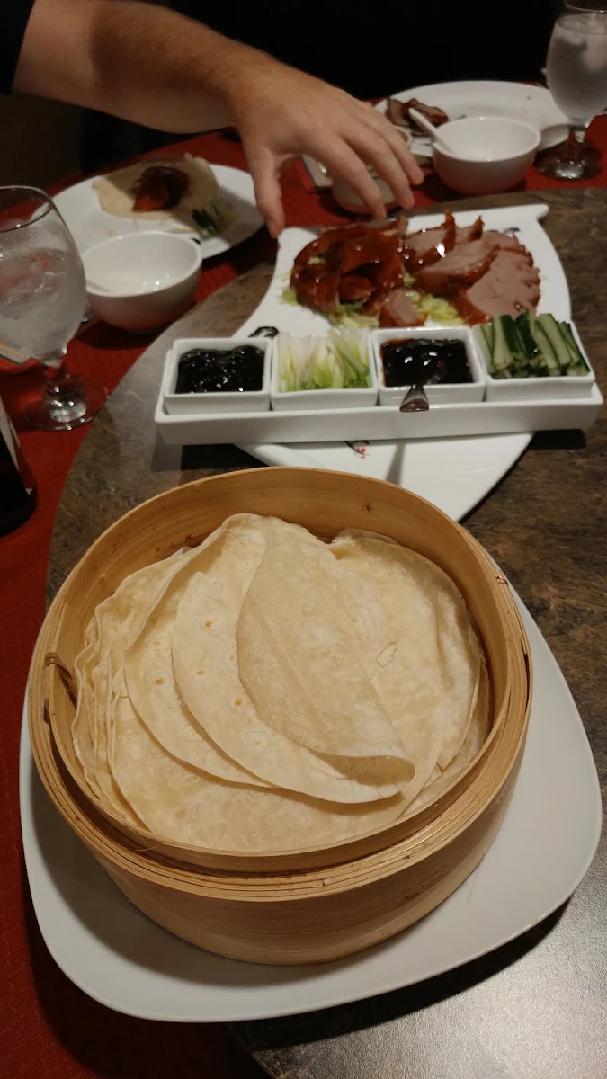 Freshly Cut Duck Skins with Pancakes