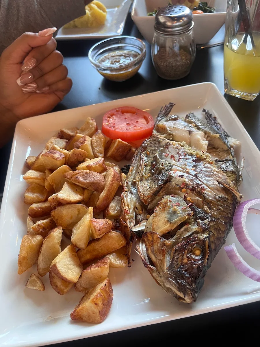Roasted Fish and Fried Potatoes