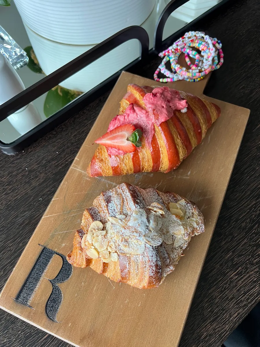 Almond Croissant and Limited Edition Taylor-Swift-Eras-World-Tour-Themed Croissant