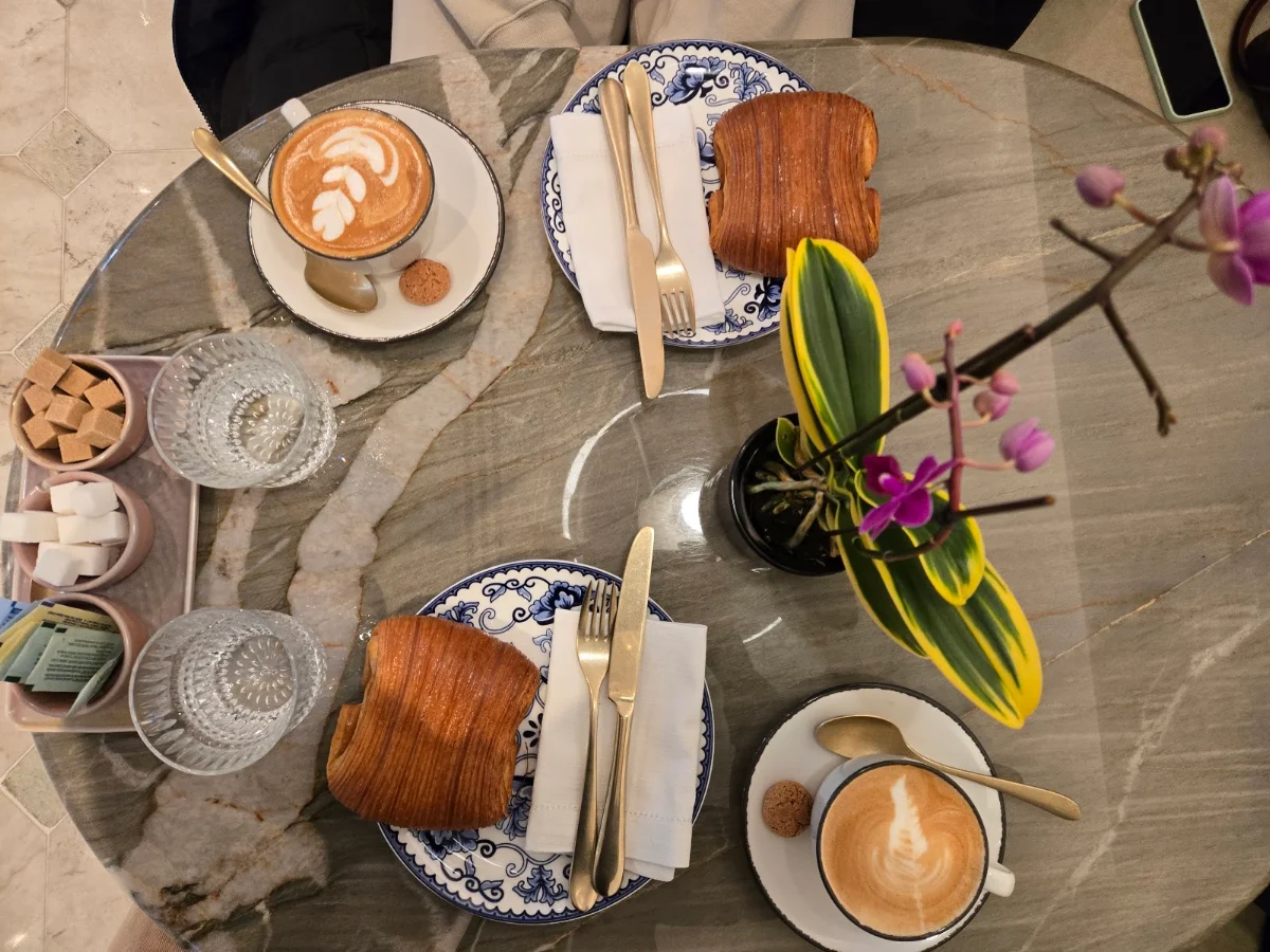 Pain Suisse and Cappuccino