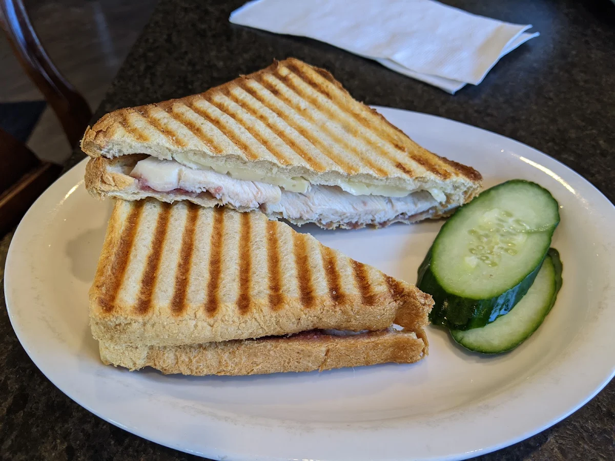 Turkey Breast Brie and Cranberry Sauce on Sourdough Bread