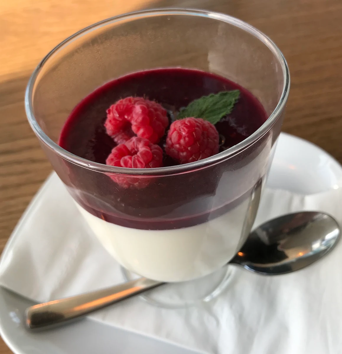 Coconut Panna Cotta w Berry Coulis
