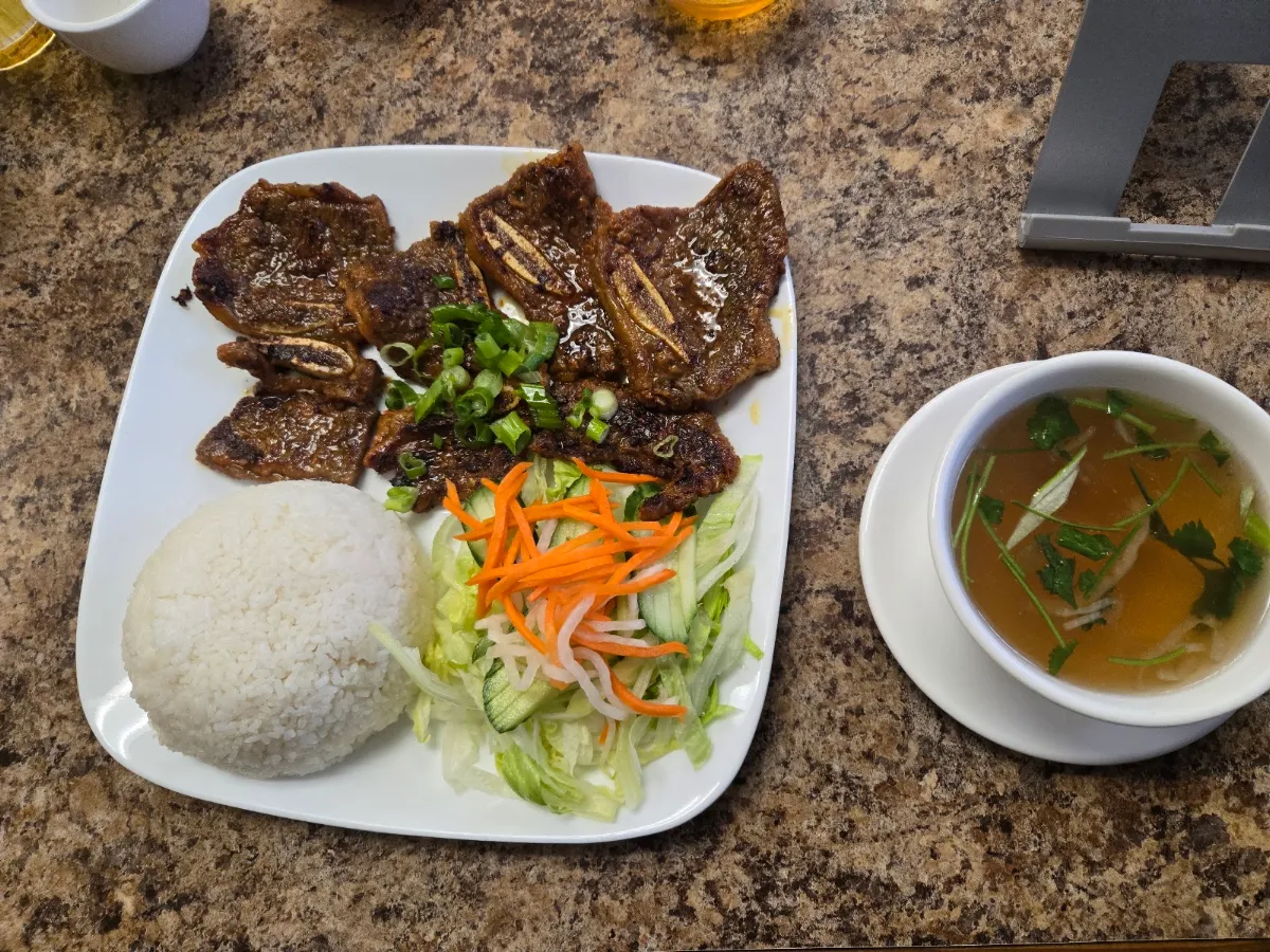 Pork Spare Ribs with Rice