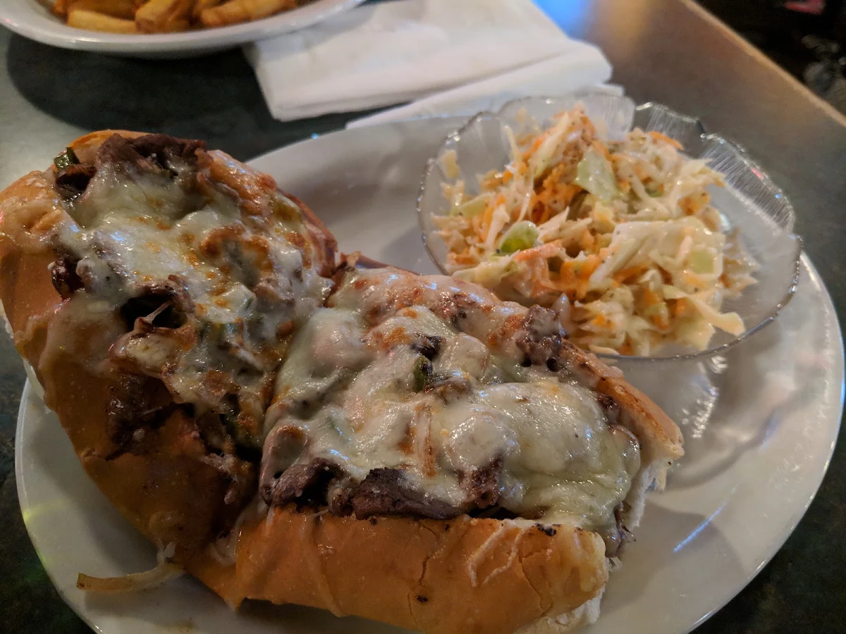 Cheese Steak with Coleslaw Side