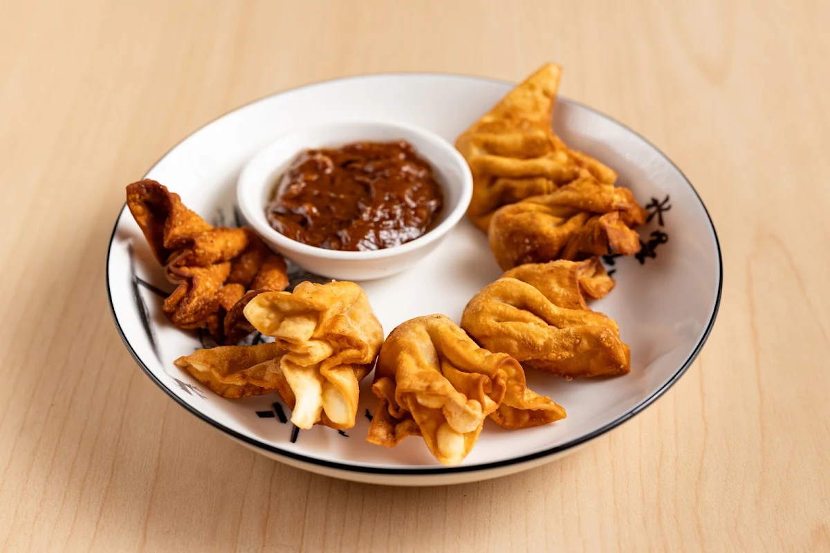 Won Ton Frits Avec Sauce Aux Arachides 5 Fried Won Ton With Peanut Sauce