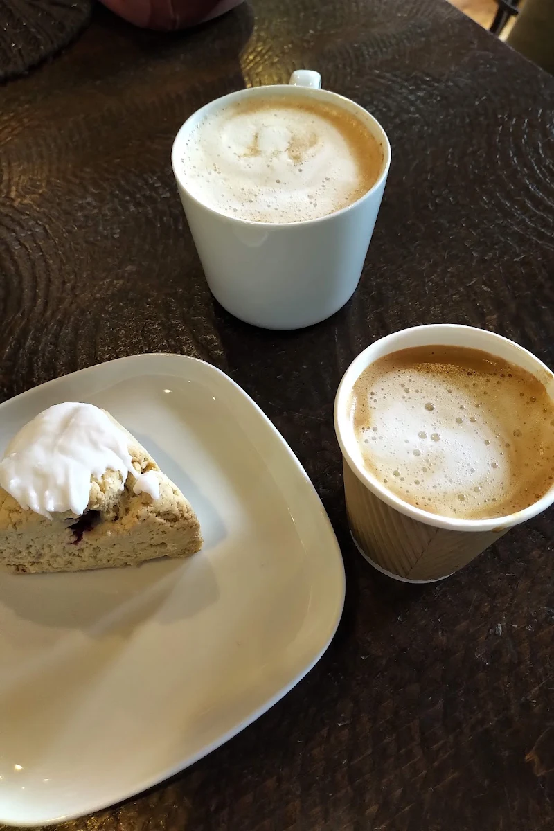 Cortado Chai Tea White Chocolate Scone Rhubarb